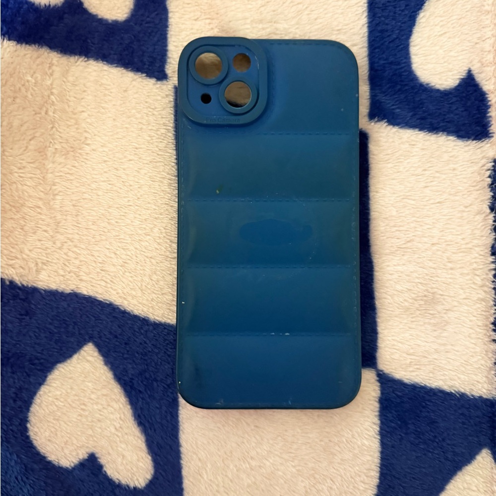 Blue Silicone Phone Case iphone 14 plus